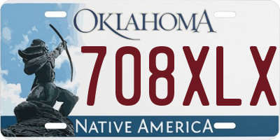 OK license plate 708XLX