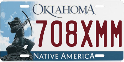 OK license plate 708XMM