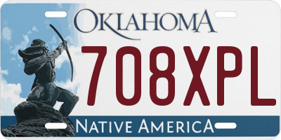 OK license plate 708XPL