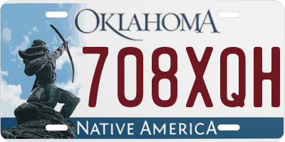 OK license plate 708XQH