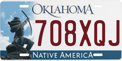 OK license plate 708XQJ
