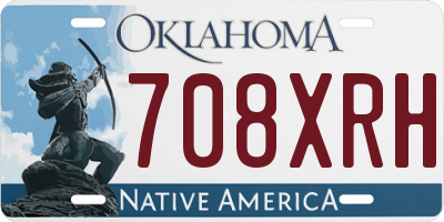 OK license plate 708XRH