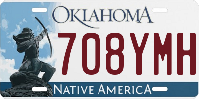OK license plate 708YMH