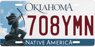 OK license plate 708YMN
