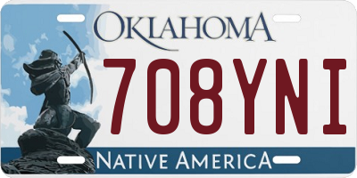 OK license plate 708YNI