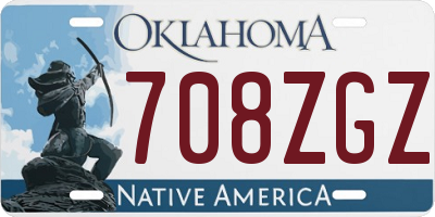 OK license plate 708ZGZ