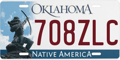 OK license plate 708ZLC