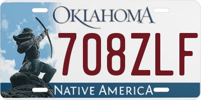 OK license plate 708ZLF