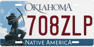 OK license plate 708ZLP