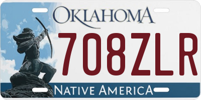 OK license plate 708ZLR
