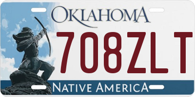 OK license plate 708ZLT