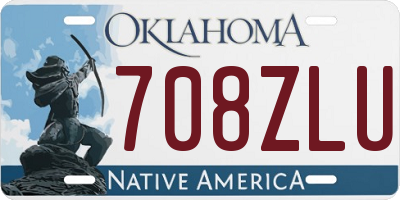 OK license plate 708ZLU
