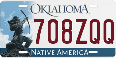 OK license plate 708ZQQ