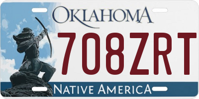 OK license plate 708ZRT