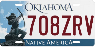 OK license plate 708ZRV