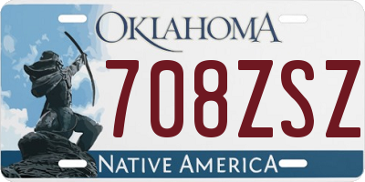 OK license plate 708ZSZ