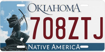 OK license plate 708ZTJ