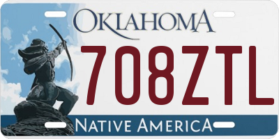 OK license plate 708ZTL