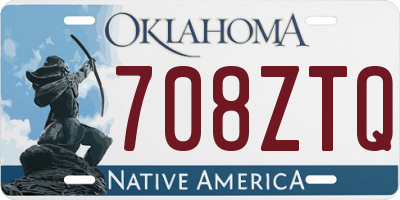 OK license plate 708ZTQ