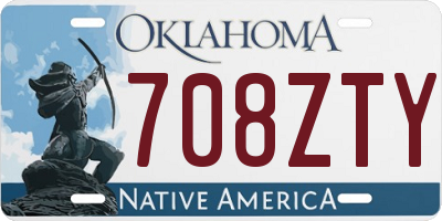 OK license plate 708ZTY