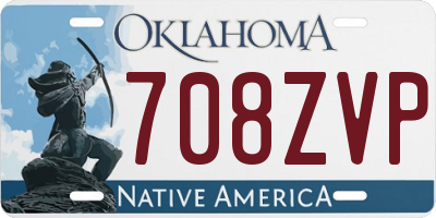 OK license plate 708ZVP