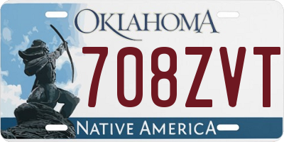 OK license plate 708ZVT