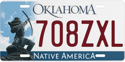 OK license plate 708ZXL