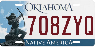 OK license plate 708ZYQ