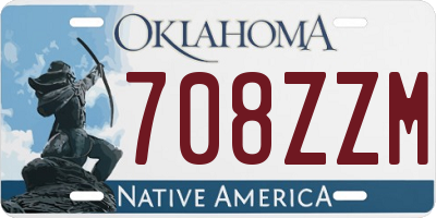 OK license plate 708ZZM