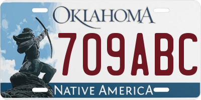 OK license plate 709ABC