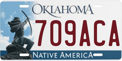 OK license plate 709ACA