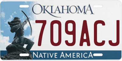 OK license plate 709ACJ