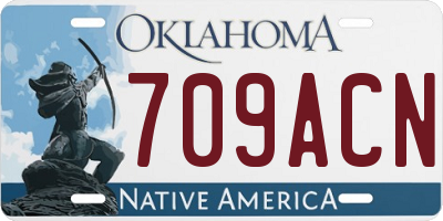 OK license plate 709ACN