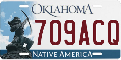 OK license plate 709ACQ
