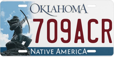 OK license plate 709ACR