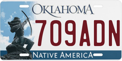 OK license plate 709ADN