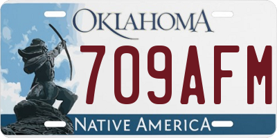 OK license plate 709AFM