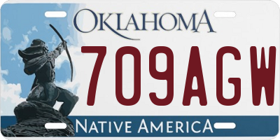 OK license plate 709AGW