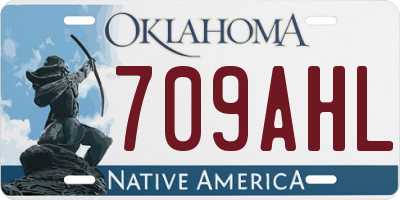 OK license plate 709AHL