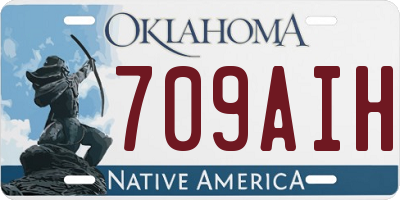 OK license plate 709AIH