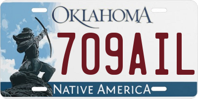 OK license plate 709AIL