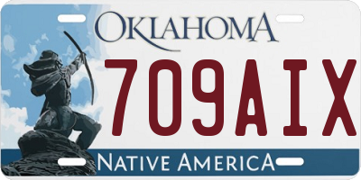 OK license plate 709AIX