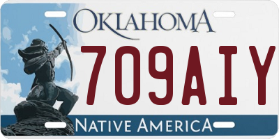 OK license plate 709AIY