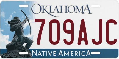 OK license plate 709AJC