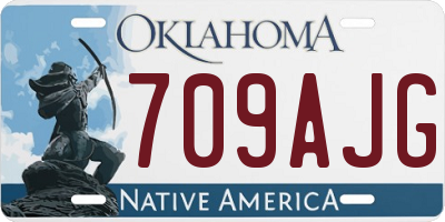 OK license plate 709AJG