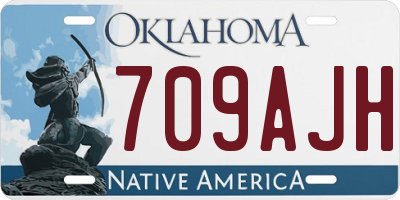 OK license plate 709AJH