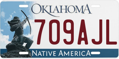 OK license plate 709AJL