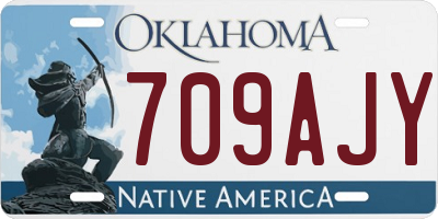 OK license plate 709AJY
