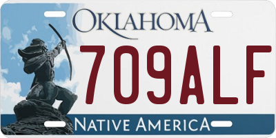 OK license plate 709ALF