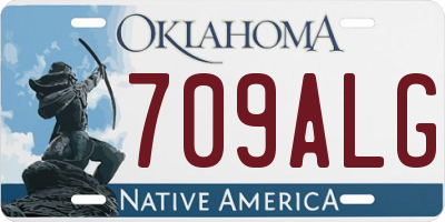 OK license plate 709ALG
